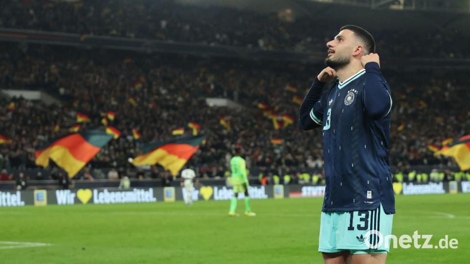 Deniz Undav jubelt über sein Siegtor gegen Ghana. Bild: Christian Charisius/dpa