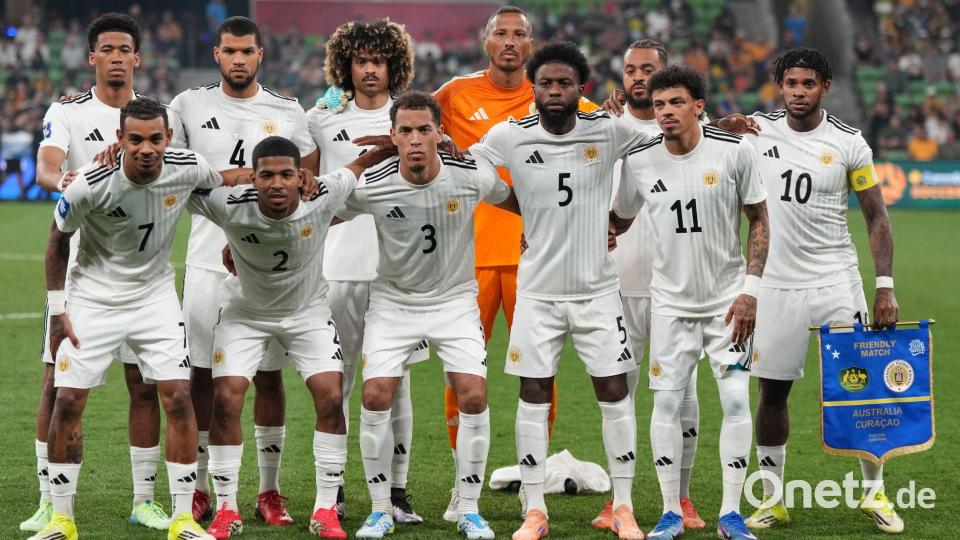 Der deutsche WM-Gegner Curaçao bestritt ein Testspiel gegen Australien. Bild: Asanka Brendon Ratnayake/AP/dpa
