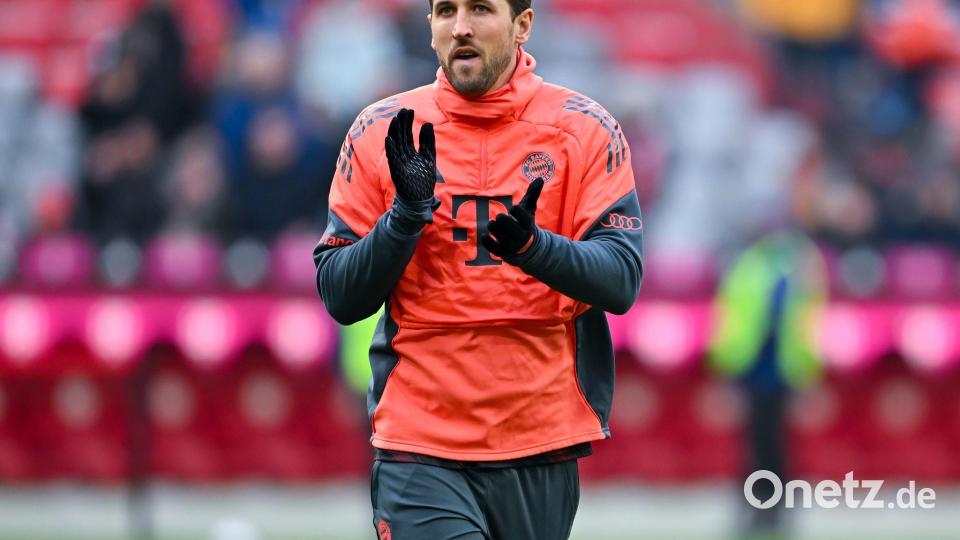 Spielt er oder spielt er nicht? Ausnahmestürmer Harry Kane ist für den Bayern-Auftritt in Freiburg fraglich. Bild: Sven Hoppe/dpa