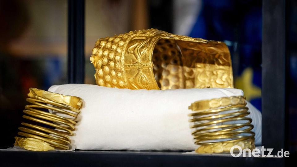 Der Goldhelm aus fast reinem Gold gilt als Kulturgut von unschätzbarem Wert und Symbol für die Geschichte Rumäniens. Bild: Sem Van Der Wal/ANP/dpa