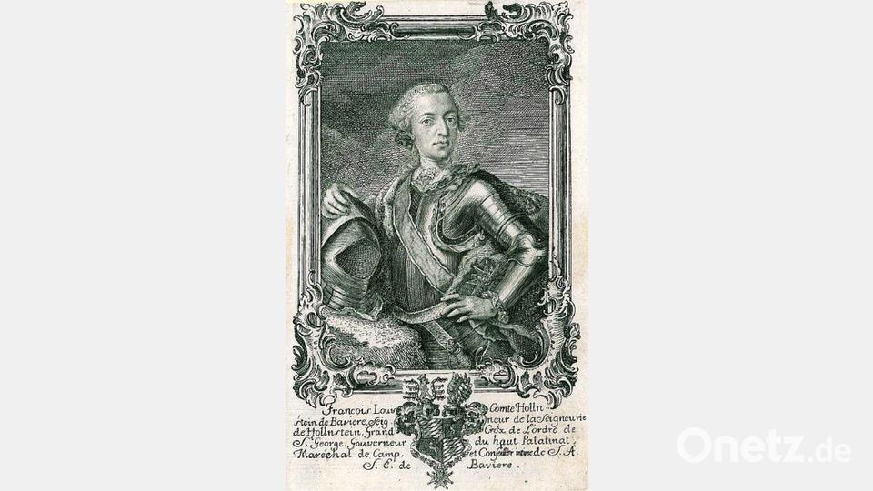 Der die Regierungsgeschäfte in Amberg leitende Statthalter Franz Ludwig Graf von Holnstein aus Bayern (1723 bis 1780) war unehelicher Sohn von Kurprinz Karl Albrecht, des späteren Kaisers Karl VII. und der Hofdame Maria Caroline Freiin von Ingenheim. Bild: exb