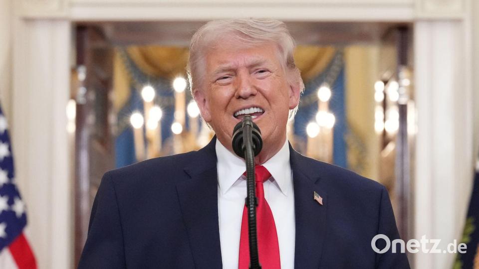 US-Präsident Donald Trump spricht von enormen Fortschritten im Krieg gegen den Iran. Teheran widerspricht den US-Erfolgsmeldungen. Bild: Alex Brandon/AP Pool/AP/dpa