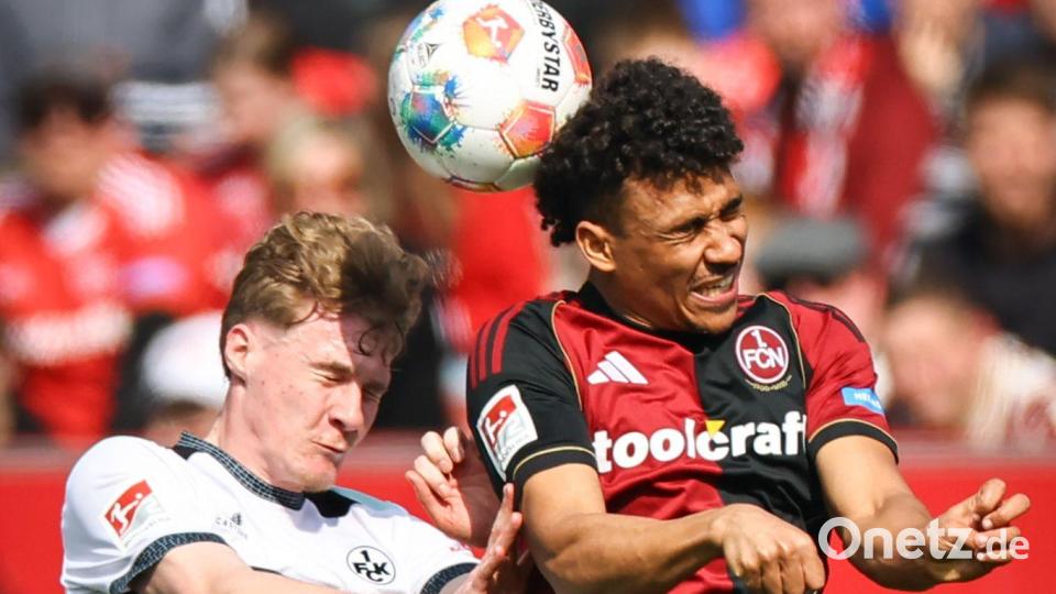 Henri Koudossou (r) in Aktion beim jüngsten Heimsieg gegen Kaiserslautern. (Archivbild) Bild: Daniel Karmann/dpa