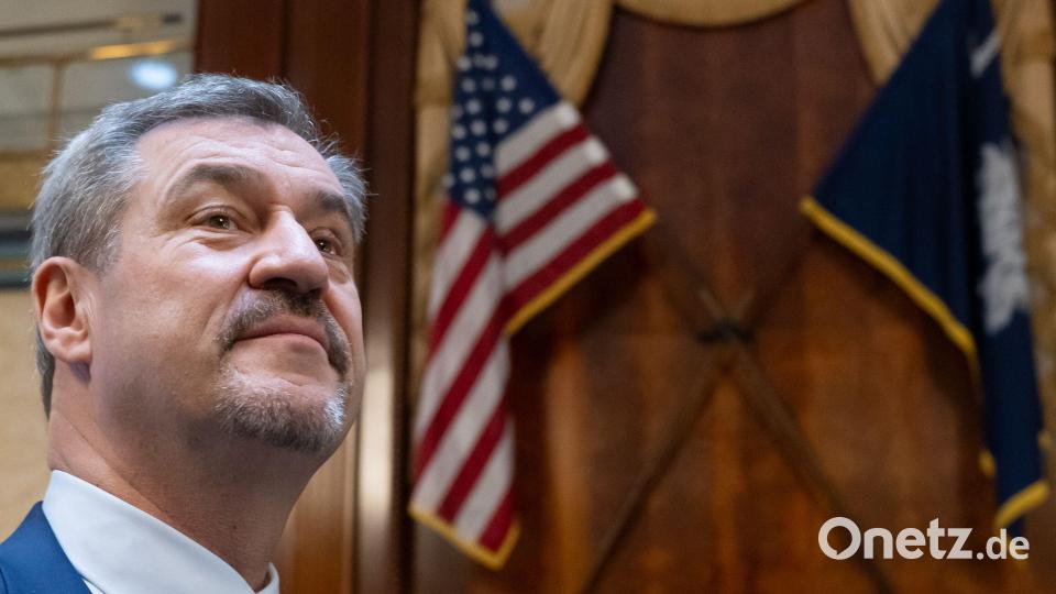 Das Fazit von Markus Söder: Trotz der nicht einfachen politischen Lage sind die Beziehungen zu den USA für Bayern weiterhin immens wichtig. Bild: Sven Hoppe/dpa