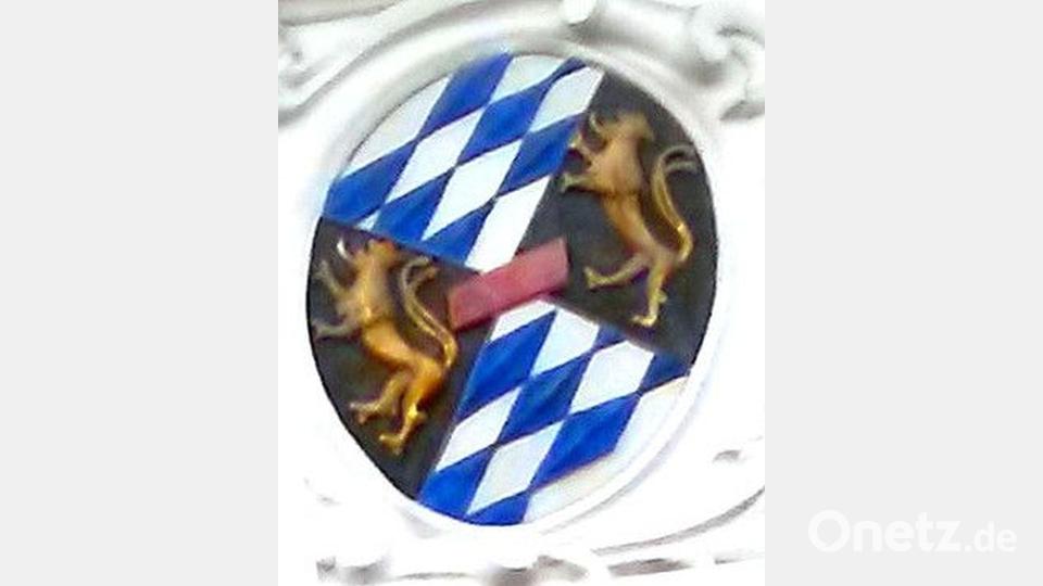 Das kurfürstliche bayerische Wappen mit dem Bastardbalken an der Alten Veste in Amberg. Archivbild: Dieter Dörner