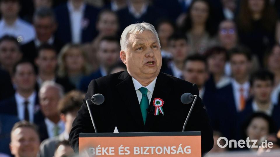 Ungarns Ministerpräsident Viktor Orban hofft auf Unterstützung des US-Vizepräsidenten JD Vance vor der Parlamentswahl. Bild: Denes Erdos/AP/dpa