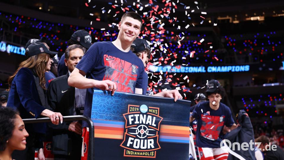 Kharchenkov ist Mittendrin im Spektakel der March Madness. Bild: Kelley L Cox/AP/dpa