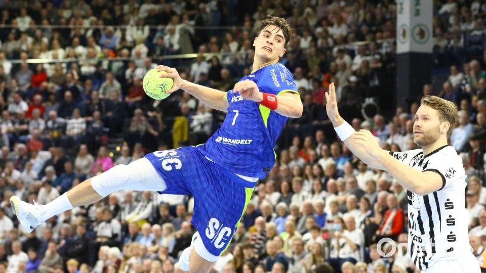 Wechselt im Sommer zum THW Kiel: Julian Köster. (Archivbild) Bild: Michael Hundt/dpa