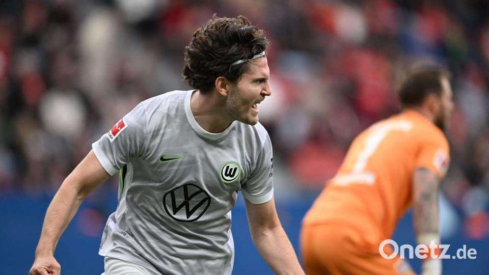 Jonas Wind erzielte für Wolfsburg sein erstes Saisontor. Bild: Fabian Strauch/dpa