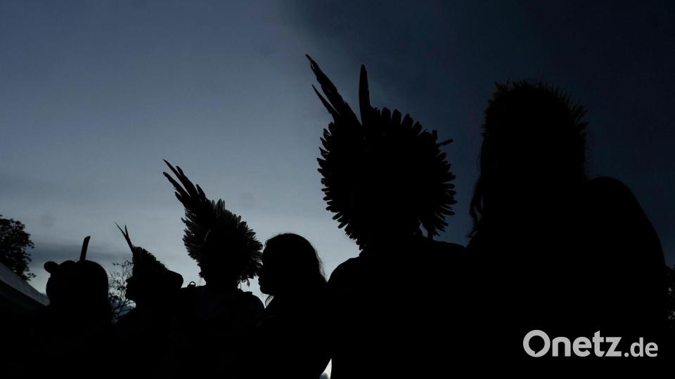 Indigene Kayapó versammeln sich beim „Acampamento Terra Livre“ in Brasília für Landrechte und Umweltschutz Bild: Eraldo Peres/AP/dpa
