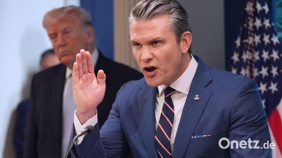 „Heute wird – auf Anweisung des Präsidenten – der größte Umfang an Angriffen seit Beginn des Einsatzes geflogen“ - sagt US-Verteidigungsminister Pete Hegseth. Bild: Alex Brandon/AP/dpa