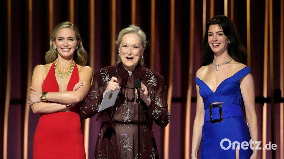 Ein Trailer für „Der Teufel trägt Prada 2“ zeigt Meryl Streep, Anne Hathaway und Emily Blunt in ihren alten Rollen als Miranda, Andy, und Emily vereint. (Archivbild) Bild: Chris Pizzello/Invision via AP/dpa