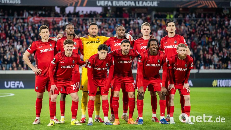 Der SC Freiburg steht erstmals in einem Europapokal-Viertelfinale. (Archivbild) Bild: Silas Stein/dpa