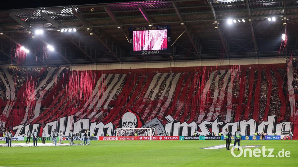 Tolle Atmosphäre bei Freiburgs erstem Europapokal-Viertelfinale. Bild: Philipp von Ditfurth/dpa