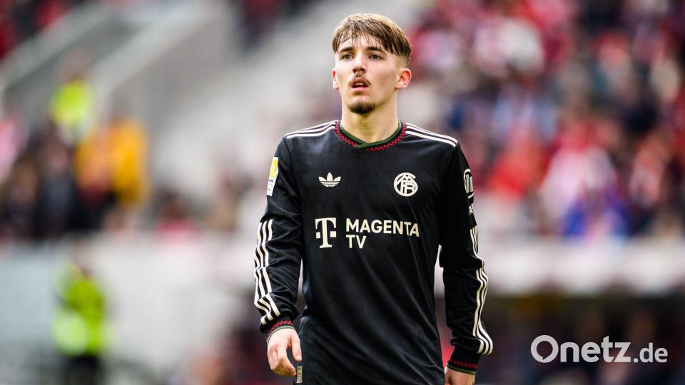 Lennart Karl fehlt dem FC Bayern vorerst verletzt. (Archivbild) Bild: Tom Weller/dpa