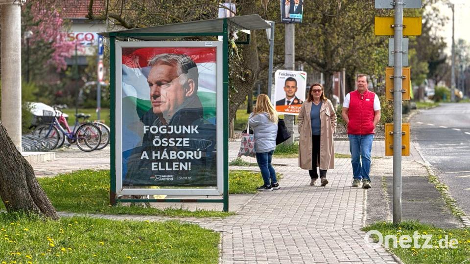 Zwei Tage vor der Parlamentswahl in Ungarn unterstellt Regierungschef Orban der Opposition Umsturzpläne. (Archivbild) Bild: Eldar Emric/AP/dpa