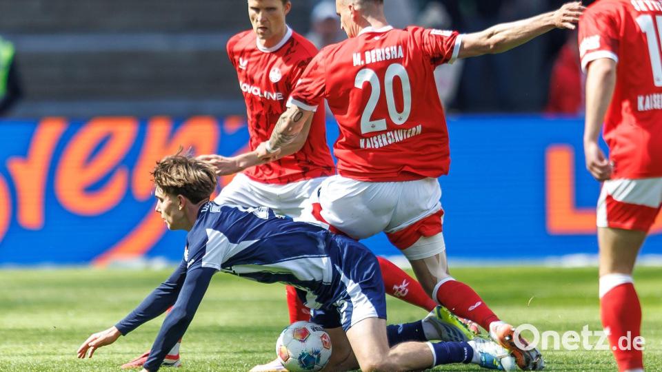 Die Hertha geriet kurz nach dem Wechsel in Rückstand. Bild: Andreas Gora/dpa