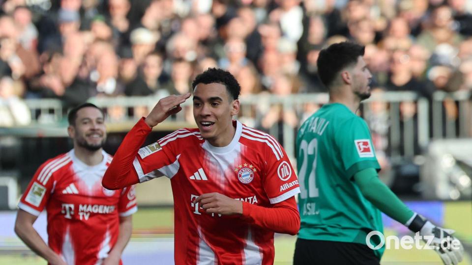 Bayern-Torschütze Jamal Musiala. Bild: Christian Charisius/dpa