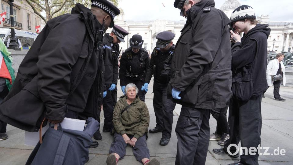Die Demonstration fand im Zentrum Londons statt. Bild: Stefan Rousseau/PA Wire/dpa
