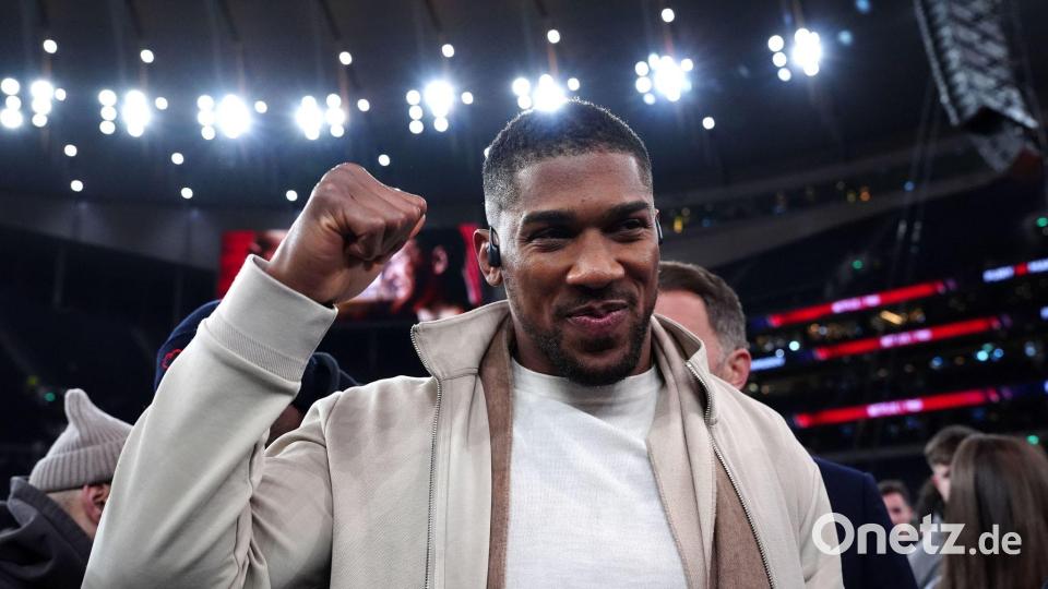 Der Boxer Anthony Joshua beim Kampf zwischen Tyson Fury und Arslanbek Machmudow. Bild: Bradley Collyer/PA/AP/dpa