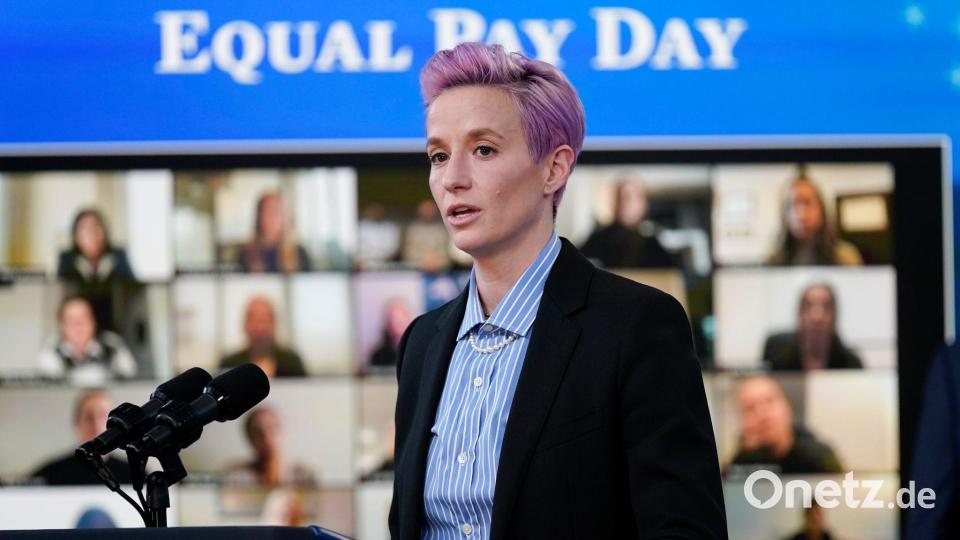 Beendete 2023 ihre aktive Karriere: die US-Amerikanerin Megan Rapinoe. (Archivbild) Bild: Evan Vucci/AP/dpa