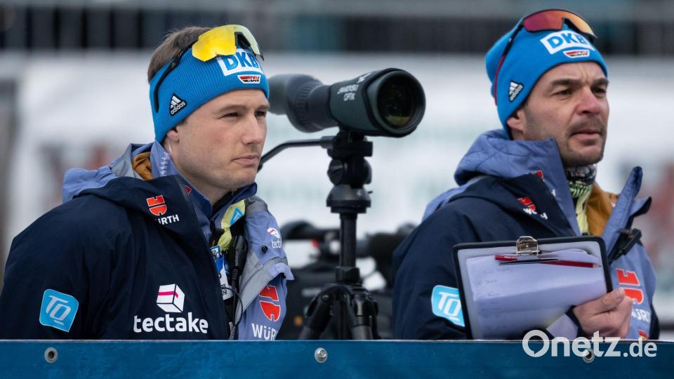 Kristian Mehringer (r) und Sverre Olsbu Röiseland hatten viele Jahre die Damen betreut. (Archivbild) Bild: Sven Hoppe/dpa