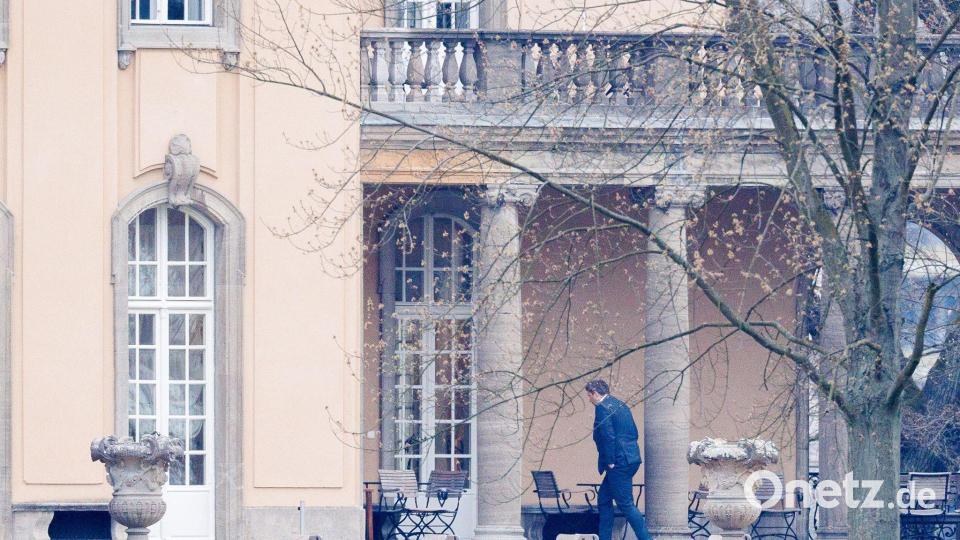 In der Villa Borsig ging das Kabinett bereits im Herbst in Klausur. Bild: Carsten Koall/dpa
