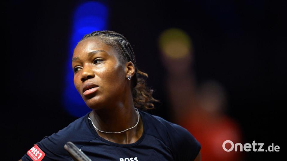 Aus in Runde eins: Noma Noha Akugue. Bild: Marijan Murat/dpa