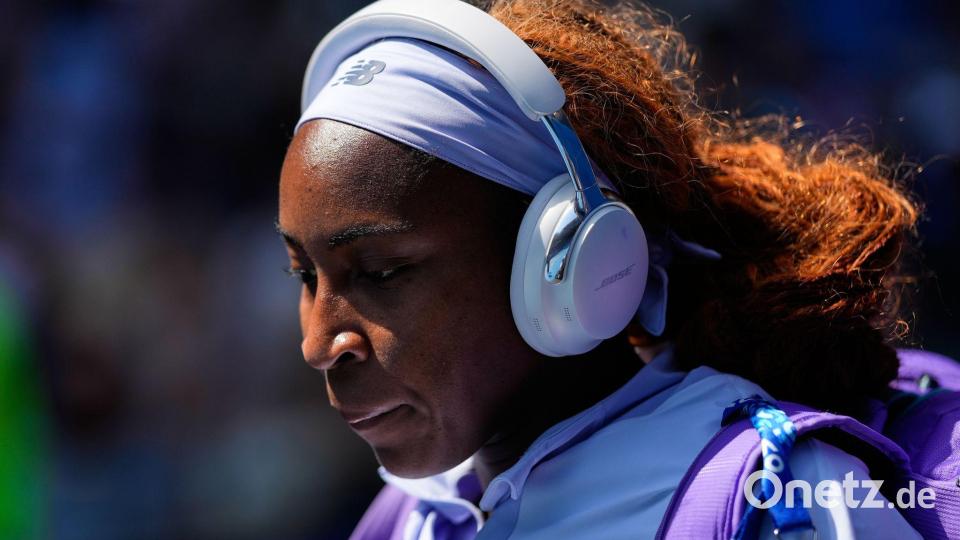 Gauff sprach in Stuttgart darüber, wo Grenzen bei Kameraaufnahmen gesetzt werden sollten. (Archivbild) Bild: Aaron Favila/AP/dpa