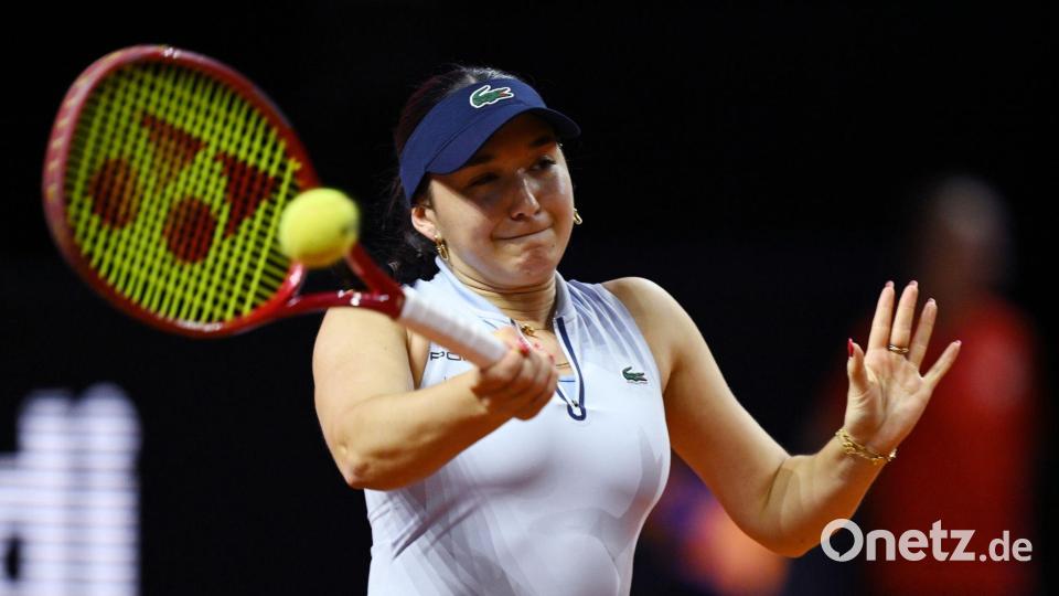 Chancenlos gegen die Ukrainerin Jelina Switolina: Auch Eva Lys verabschiedete sich im Achtelfinale. Bild: Marijan Murat/dpa