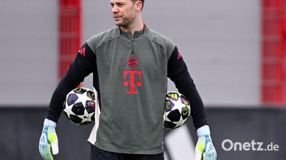 Manuel Neuer ist einer von vier Bayern-Profis, die von einer möglichen Gelb-Sperre im Halbfinal-Hinspiel bedroht sind. Bild: Sven Hoppe/dpa