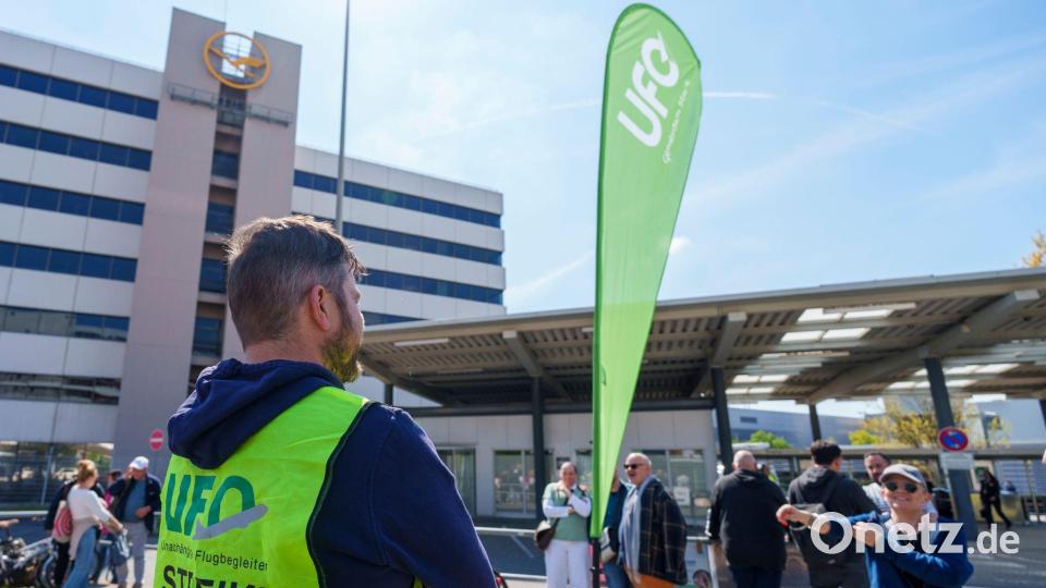 Die Kabinenwerkschaft Ufo ist in den Streik getreten. Bild: Andreas Arnold/dpa