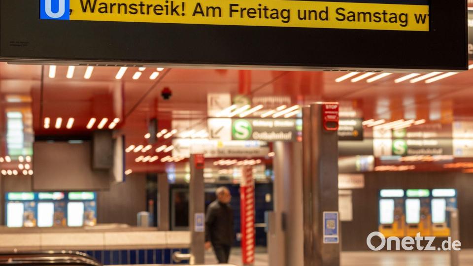 München war mehrfach von teils mehrtägigen Warnstreiks betroffen. (Archivbild) Bild: Peter Kneffel/dpa