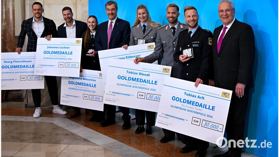 Alle Medaillengewinner durften sich über eine Verdoppelung ihrer Prämien freuen. Bild: Sven Hoppe/dpa