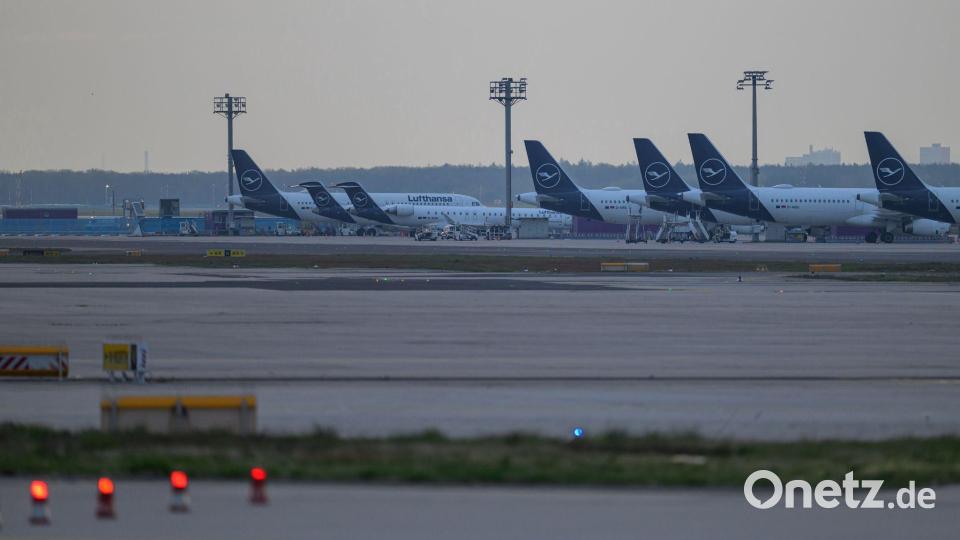 Stillstand bei Lufthansa in Frankfurt. Bild: Hannes P. Albert/dpa