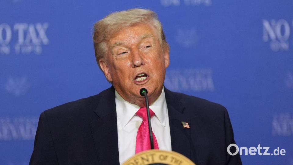 Trump spricht von einem möglichen historischen Tag. Bild: Alex Brandon/AP/dpa