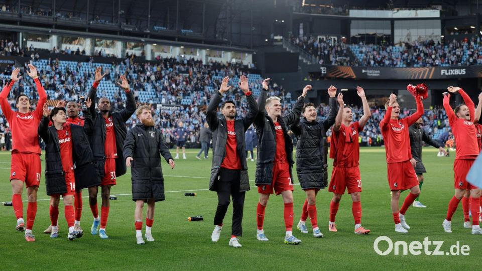 Spielt der SC Freiburg im Mai womöglich gleich um zwei Titel? Bild: Lalo R. Villar/AP/dpa