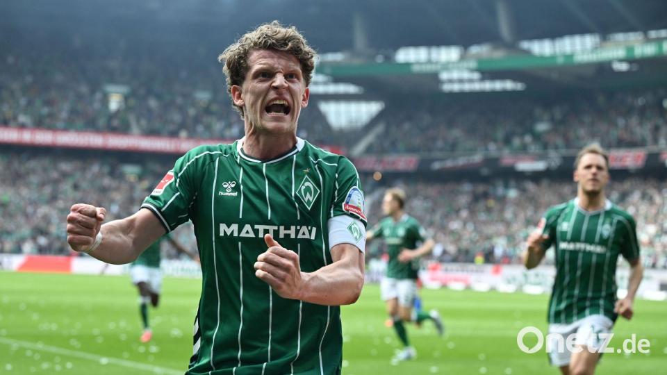 Werders Torschütze Jens Stage. Bild: Carmen Jaspersen/dpa