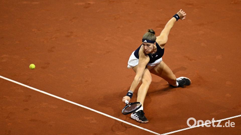 Die Tschechin Karolina Muchova stand überraschend zum ersten Mal im Stuttgarter Endspiel. Bild: Marijan Murat/dpa