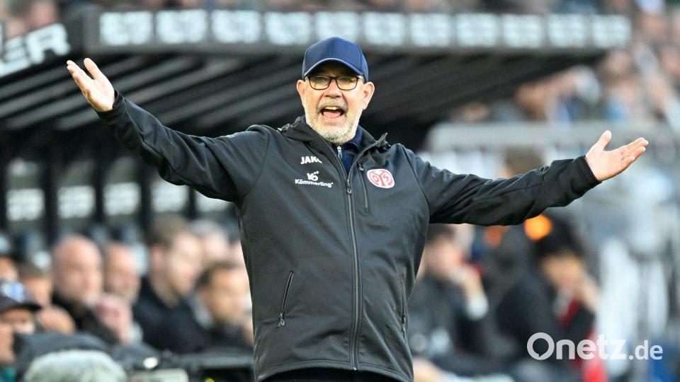 Urs Fischer konnte mit dem Mainzer Spiel lange nicht zufrieden sein. Bild: Ulrich Hufnagel/dpa