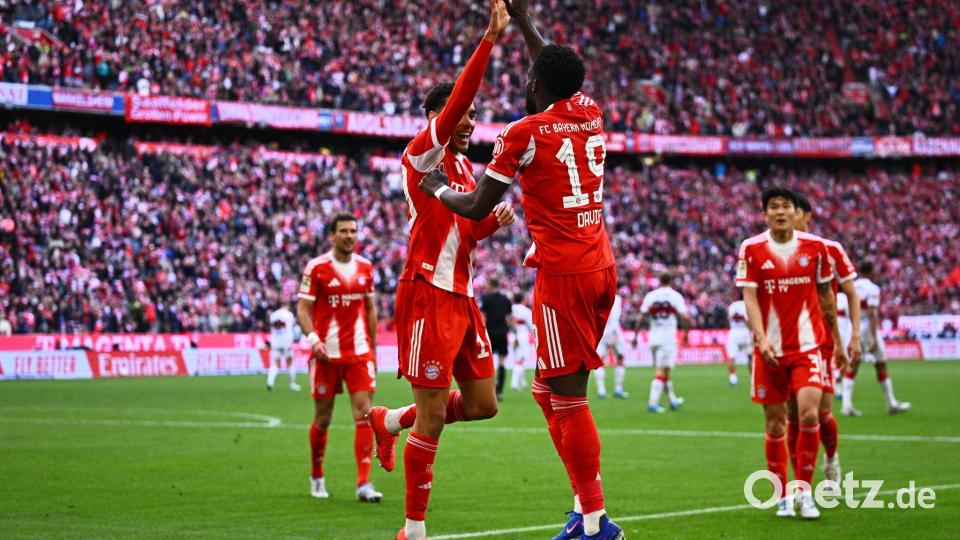 Jamal Musiala (r) glänzt für den FC Bayern. Bild: Tom Weller/dpa