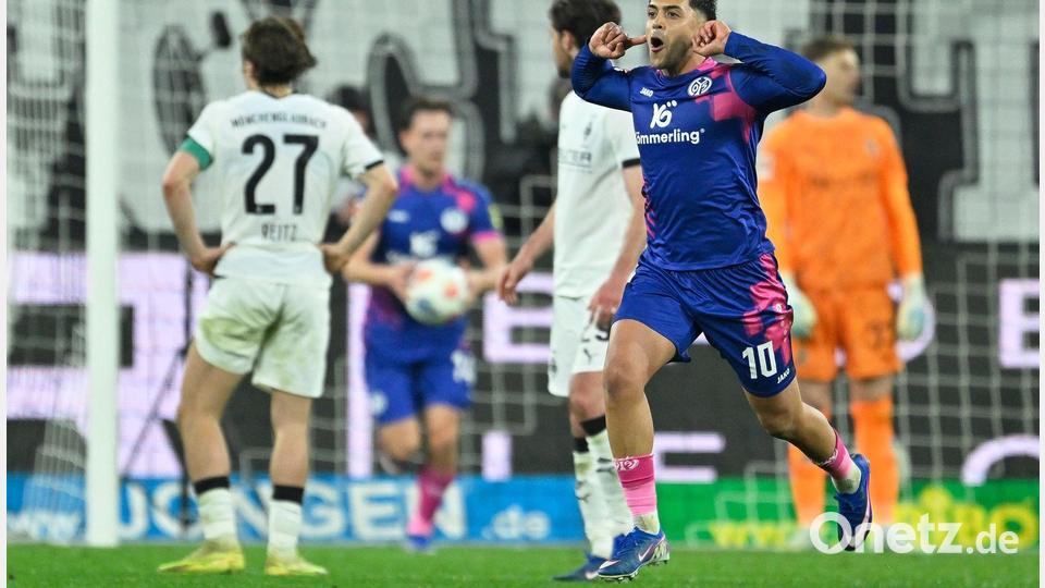 Umjubelter Schlusspunkt: Nadiem Amiri nach dem 1:1. Bild: Ulrich Hufnagel/dpa