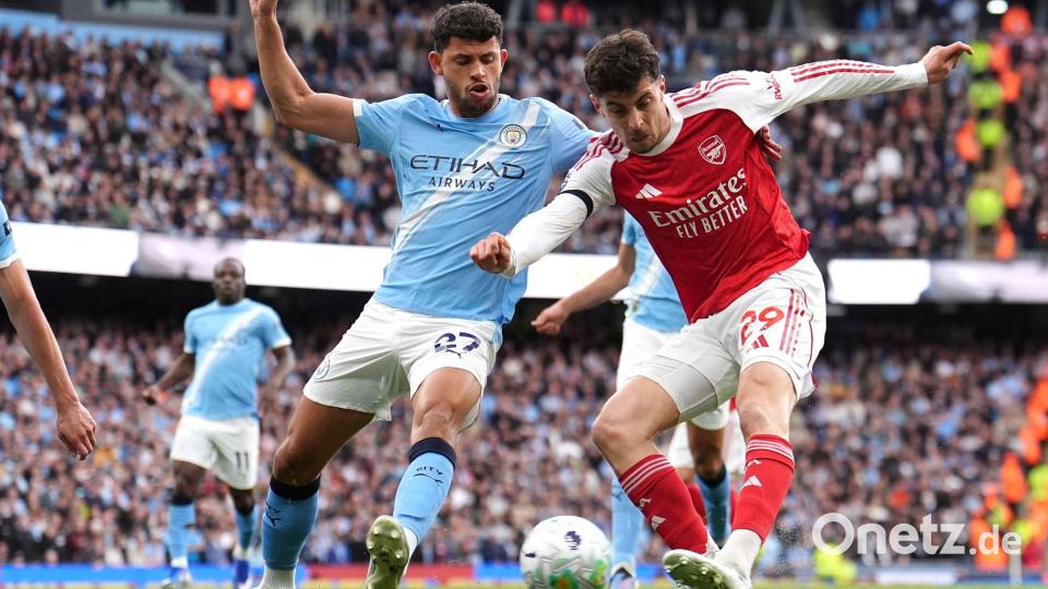 Kai Havertz traf zum zwischenzeitlichen Ausgleich für Arsenal. In der Nachspielzeit vergab er die Chance zum erneuten Ausgleich. Bild: Martin Rickett/PA Wire/dpa