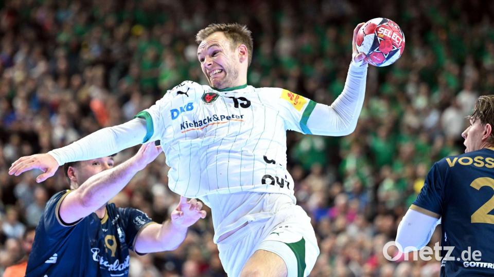 Träumt vom Champions-League-Sieg: Berlins Mathias Gidsel. Bild: Federico Gambarini/dpa