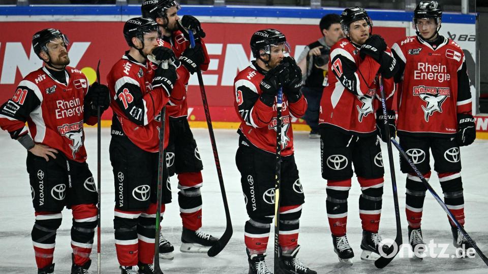 Die Kölner Haie sind im DEL-Halbfinale ausgeschieden. Bild: Federico Gambarini/dpa