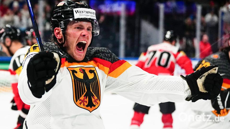 Parker Tuomie wurde 2023 mit Deutschland Vize-Weltmeister (Archivbild). Bild: Pavel Golovkin/AP/dpa