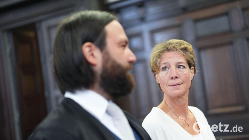 Christina Block soll die Entführung ihrer eigenen Kinder beauftragt haben. Bild: Marcus Brandt/Pool dpa/dpa
