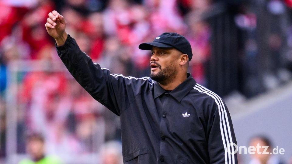 Vincent Kompany stellt sich auf ein schweres Pokalspiel in Leverkusen ein. (Archivbild) Bild: Tom Weller/dpa