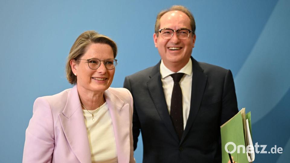 Details des Entwurfs stimmten vor allem Bundesjustizministerin Stefanie Hubig (SPD) und Bundesinnenminister Alexander Dobrindt (CSU) miteinander ab. Bild: Markus Lenhardt/dpa