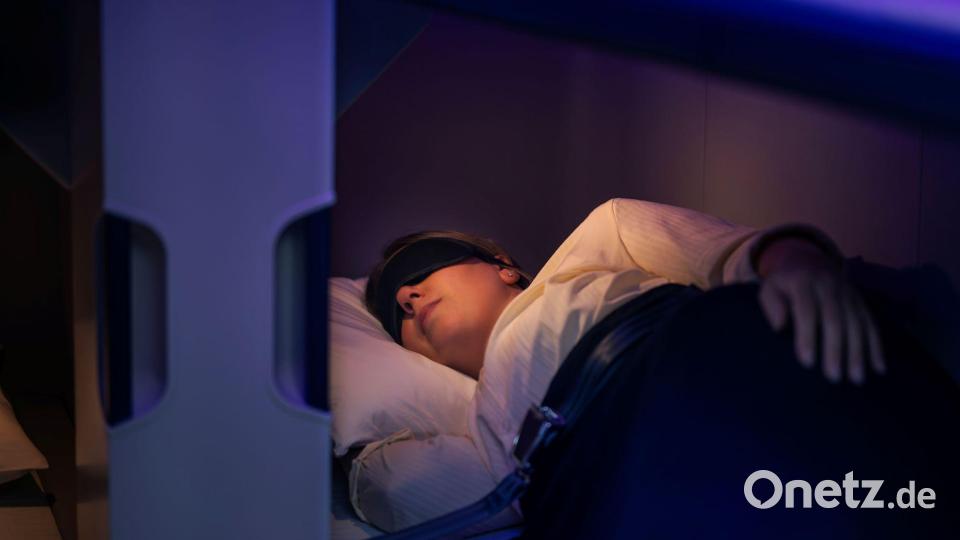 Die Betten sind für jeweils vier Stunden buchbar. Bild: -/Air New Zealand/dpa
